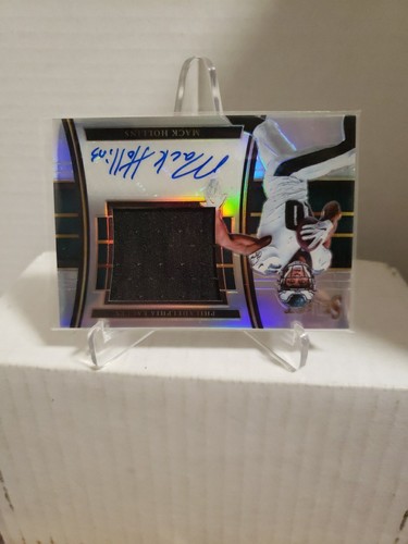 2017 Select #JM-MH Silver Prizm 27/99 Rookie-Patch-Auto Mack Hollins Eagles - Bild 3 von 7