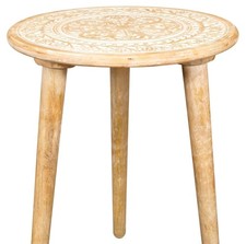 Wooden Town End Tables Living Room 3 Legs SideTables Small Spaces, Accent