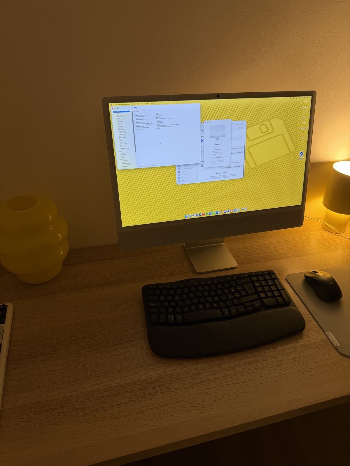 Apple iMac 24" 2024 M4 16GB RAM 256GB SSD Argento