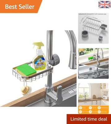 Edelstahl Schwammhalter über Wasserhahn - Eleganter Küchenspüle Organizer