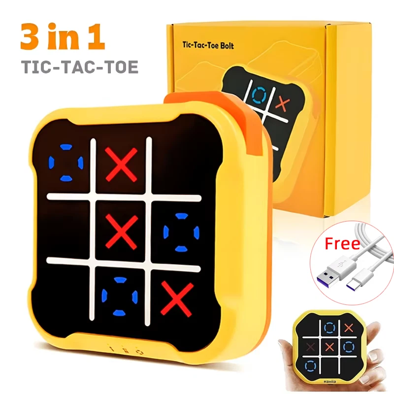Tic Tac Toe Game Child Electronic Toys Noughts Crosses Game Memory - Image 4 of 4
