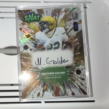 Wild Card Splat 2025 Matthew Golden One of One Rookie Autograph Football Card