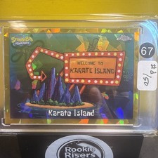 KARATE ISLAND 2025 TOPPS CHROME SPONGEBOB SAPPHIRE GOLD #169 04/50