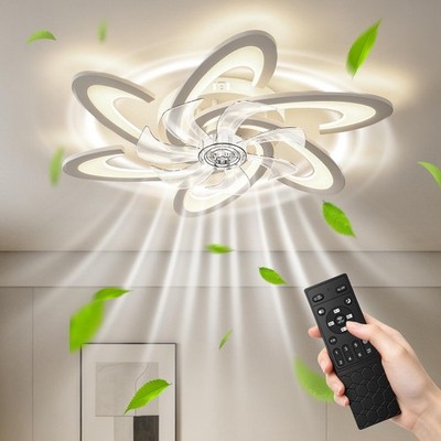 90W LED Deckenleuchte Fan Deckenventilator Lampe Beleuchtung + Fernbedienung DE
