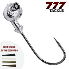 Recessed Football Weedless Fishing Jig UnPainted Mustad Hook 50 or 100 Pack New