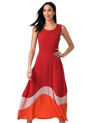 Alba Moda maxi dress red powder orange viscose size 44, size 46, size 48 0823886846