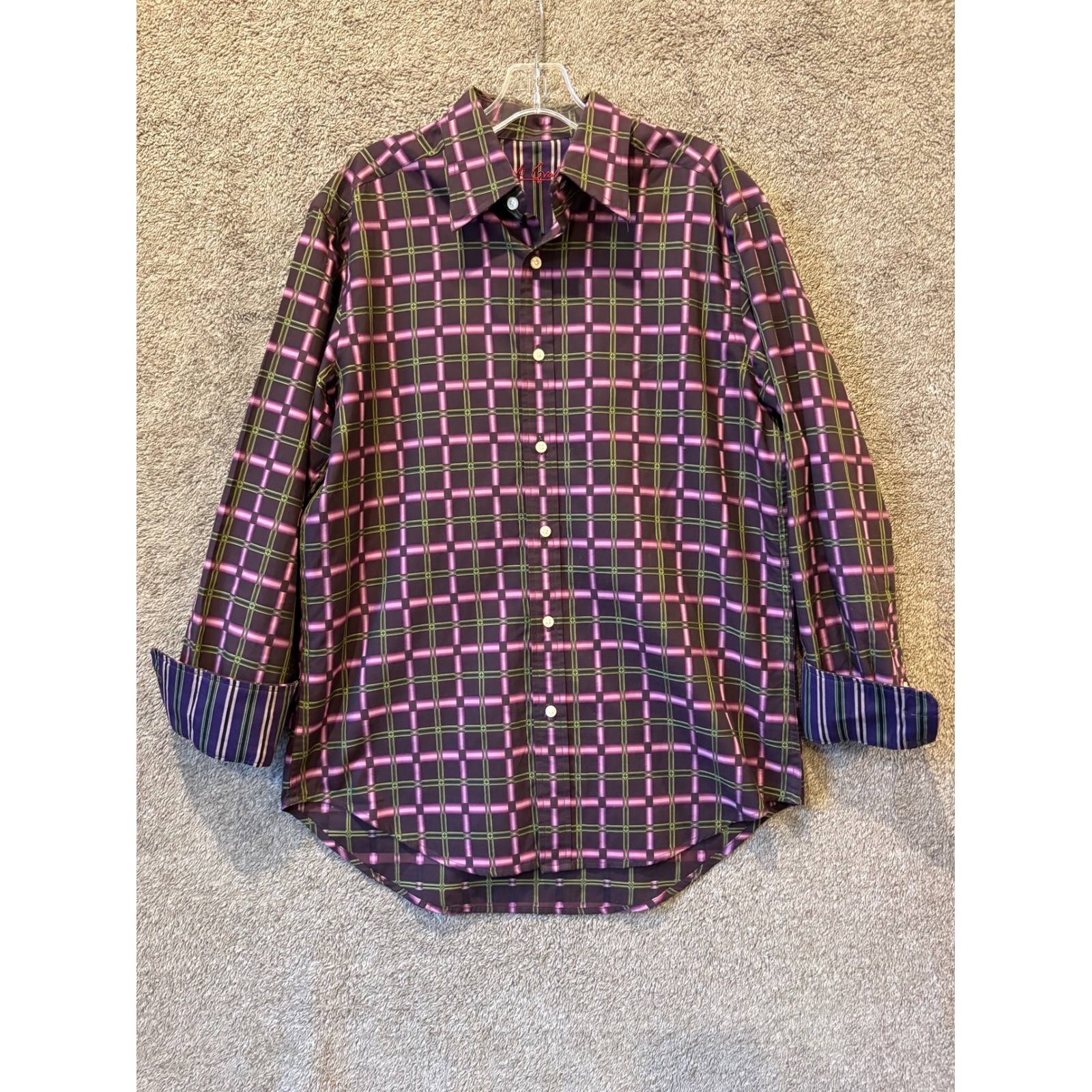 Robert Graham Men's Plaid Button Down Shirt Long Sleeve Multi Color
