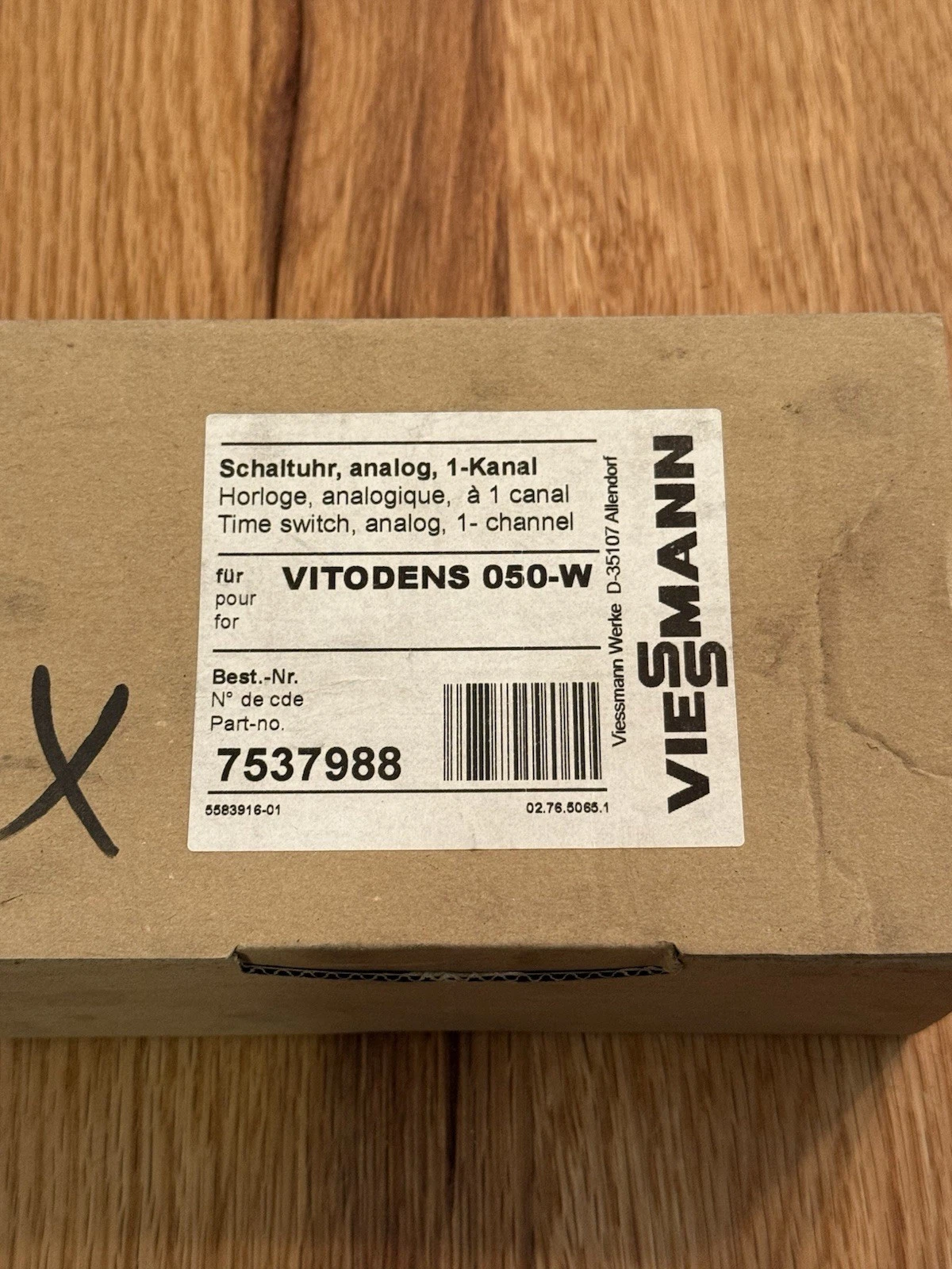 Viessmann Vitodens 050-W 1 Channel Analogue Time Clock Switch 7537988 - New 2