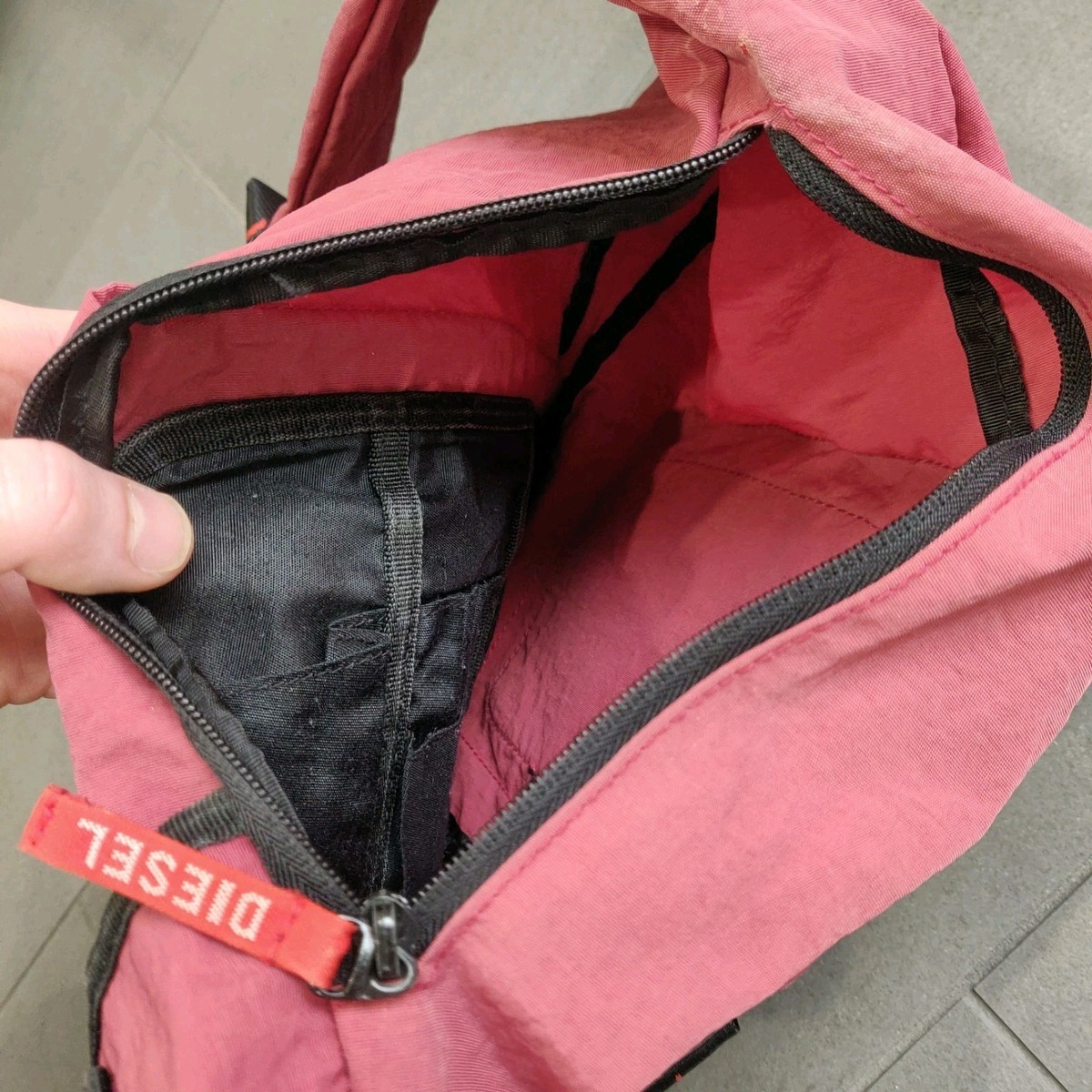 Vintage Y2K Diesel Spare Parts Nylon Crossbody Sling Utility Bag