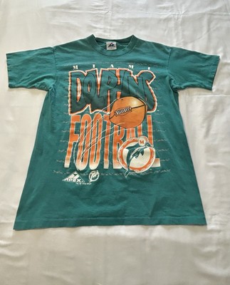 Miami Dolphins - T Shirt - Vintage Big Logo  1994 Single Stitch Apex One M