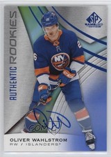2019-20 Upper Deck SP Game Used Authentic Rookies Blue Oliver Wahlstrom Auto f0l