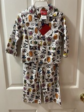 NWT Peanuts 2 Piece Halloween Pajamas Set 2T Flannel Snoopy Charlie Brown Gang