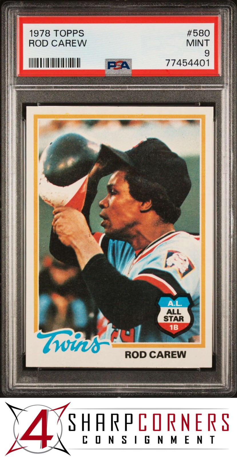 1978 TOPPS #580 ROD CAREW TWINS HOF PSA 9