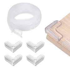 6.5 ft x 1.38 Inch Edge Corner Protector with 4 Corners, Transparent