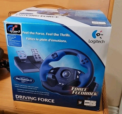 Logitech Driving Force Wheel and Pedals! PlayStation 2 USB w/Gran Turismo 3 PS2!