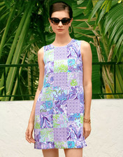 NWT LILLY PULITZER SIZE 8 JULIENNE SHIFT DRESS JUICY STORY PATCH MULTI