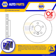 Image of 2x Brake Discs Pair Vented fits BMW 318D 2.0D Front 2012 on 300mm Set NAPA New