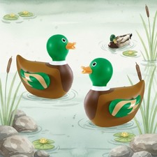4 ft Inflatable Mallard Duck Pool Float for Baby Shower Decorations