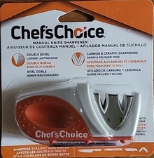 Chef's Choice 2-Stage Manual Knife Sharpener - Double Bevel, Compact  NEW