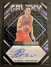 2022-23 Panini Obsidian Aleksej Pokusevski Purple Etch Galaxy Auto #23/75 GI-ACT