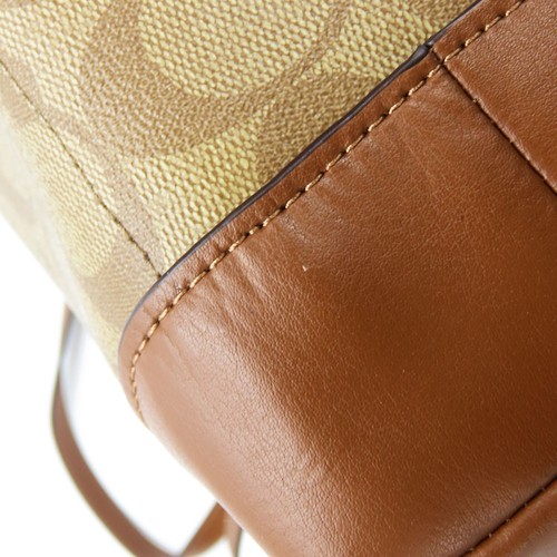 Bolso de Mano USADO COACH F29208 Signature PVC/cuero beige moca hombro - Imagen 11 de 15