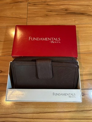 Fundamentals by Rolfs Deluxe Checkbook Card Wallet Genuine Leather NEW w/ Box