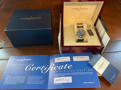 Ulysse Nardin Blue Max Model 266-58le-3 Gold Blue Dial Watch one of 350