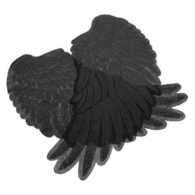 2 Pcs Broderie Thermocollante Décorations Vêtements Patchs À Paillettes - Photo 1/4