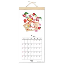Collage Seasonal Tour Wall Calendar 2026 26ACL-50 5.5x12in Japanese Style