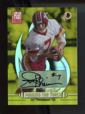 2003 DONRUSS ELITE JOE THEISMANN PASSING THE TORCH AUTO #PT-4 054/100