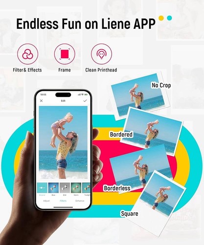 (Green)Liene 2x3” Photo Printer, Mini Instant Portable Color Mono Photo Printer - Picture 4 of 13