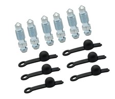 H9404-6 6 PCS Caliper Bleeder Screws with Rubber Cap, SAE Standard Bleeding K...