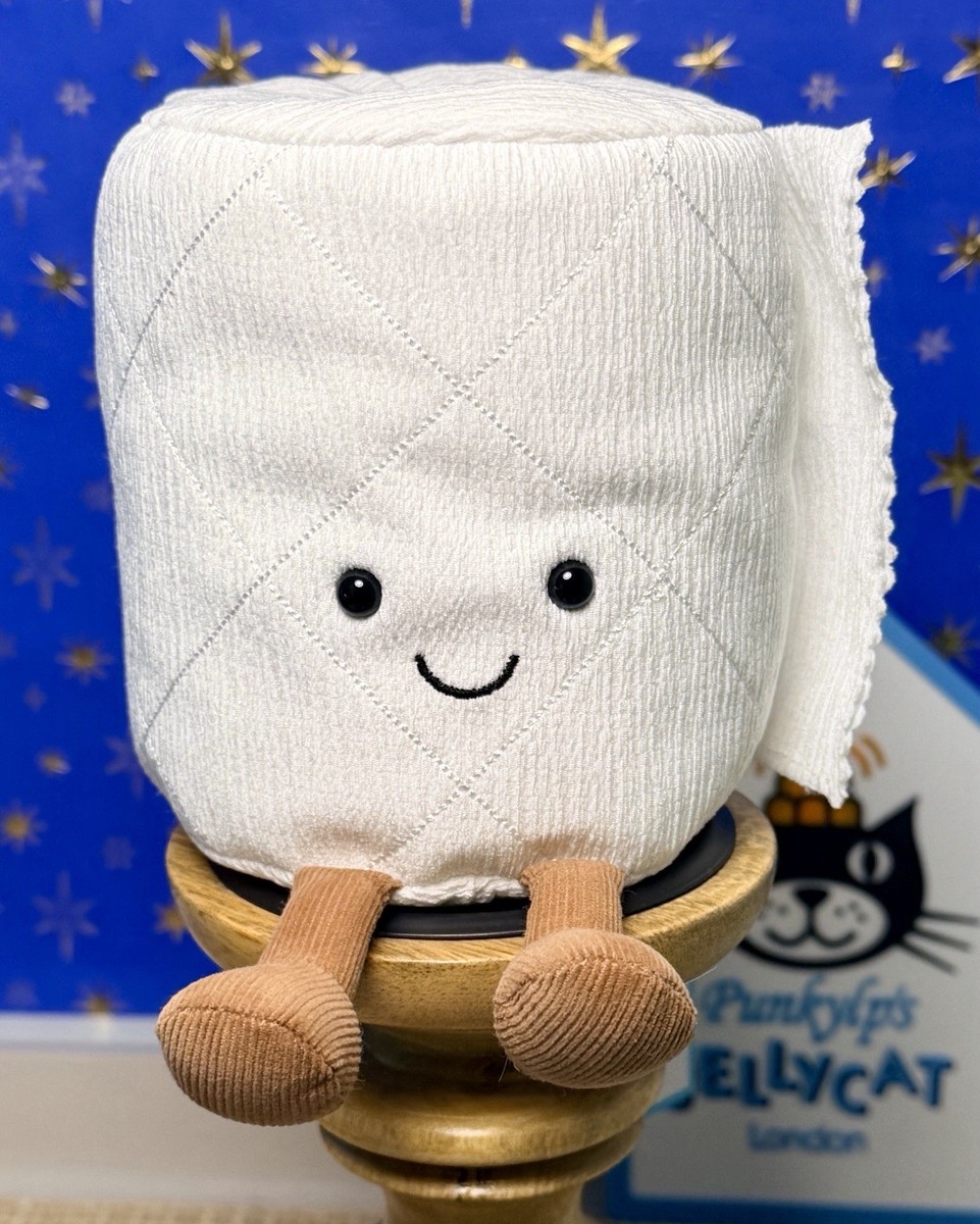 AUTHENTIC Jellycat ❣️Amuseables Toilet Roll Paper + Dust Bag