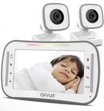 Axvue Video Baby Monitor, 4.3" Screen Monitor  2 Camera, Range up to 1000ft