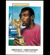 Grenada Grenadines 1989 - (PELE) 1990 Football World Cup Miniature Sheet - MNH