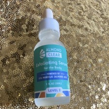 ALMOND CLEAR Exfoliating Serum Level 2 Mandelic Acid for Body 1 fl oz