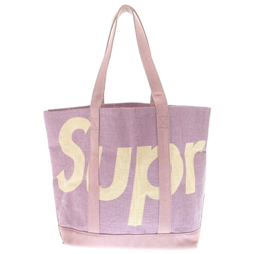 Sac fourre tout Supreme 20Ss raphia violet rose état d'usage couleur B en ligne limité I
