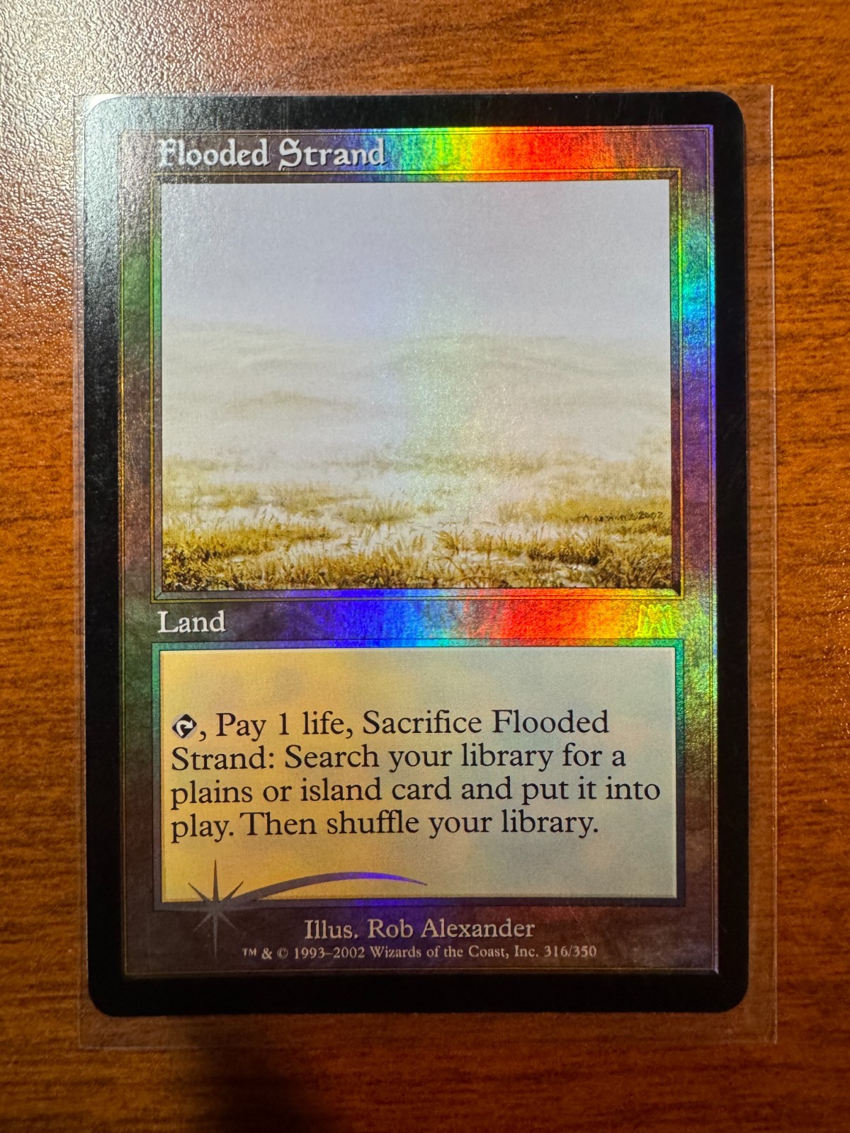 MTG Magic: The Gathering English Flooded Strand NM/VG Foil Onslaught Fetch Land