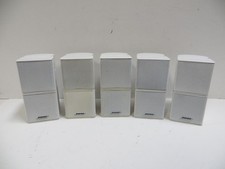 set of 5 Bose Double Cube Jewel white Speakers only nice excellent condition