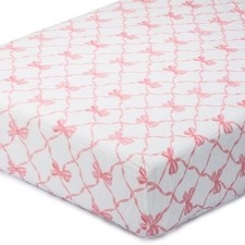Muslin Crib Sheet Pack, Soft and Breathable00 Cotton Crib 1 Beautiful Bows