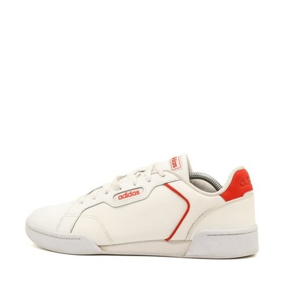 adidas Herren Roguera Weiß Rot Leder Low-Top Sneaker EU 44 2/3