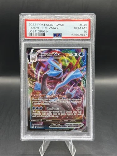 Pokemon TCG Kyurem VMAX - Lost Origin 049/196 Regular Ultra Rare PSA 10