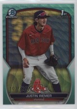 2023 Bowman Draft Chrome Aqua Wave Refractor 103/125 Justin Riemer #BDC-182 0xh3