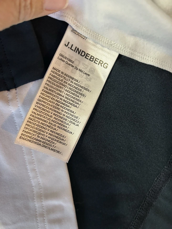 J.Lindeberg Lukas Cuarto Cremallera Capa Media Azul Marino Para Hombre XL (R1) Foto 4 de 4