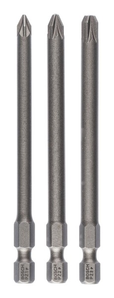 Bosch ZubehöR Schrauberbit-Set Extra-Hart - PZ1, PZ2, PZ3 X 89 Mm, 3-Teilig-image