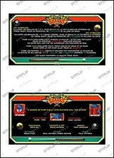 Bally POOL SHARKS 1990 Cartes Instructions Flipper Pinball Custom Cards