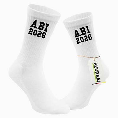 Socken ABI 2026 Abitur Geschenkidee ABI 2026 Geschenk Präsent Mitbringsel Souven