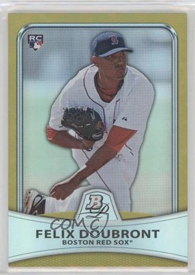 2010 Bowman Platinum Gold Foilboard /539 Felix Doubront #3 Rookie RC 0l2