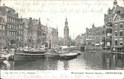 Amsterdam Niederlande Munttoren Binnen Amstel