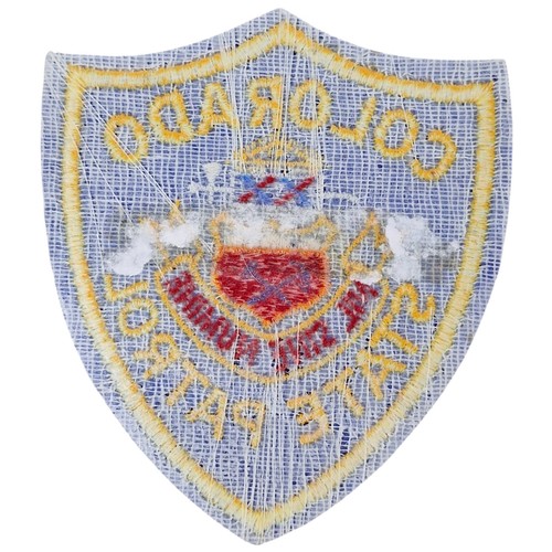 NEW Vtg Patch COLORADO State Patrol Felt Shoulder Badge 1980s Medium 4.5 Inch - Picture 3 of 5